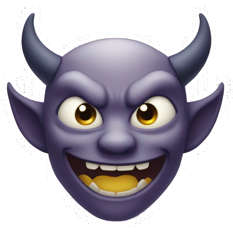 simple demon winking emoji