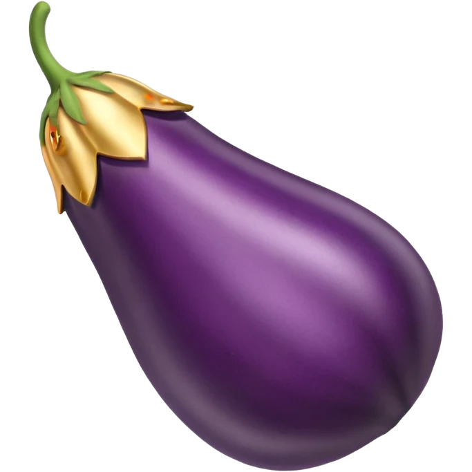 Original eggplant emoji wearing a halo emoji