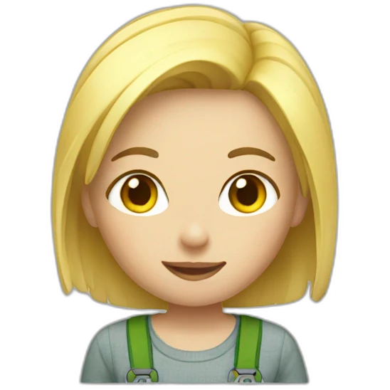 short blonde hair gardener girl emoji