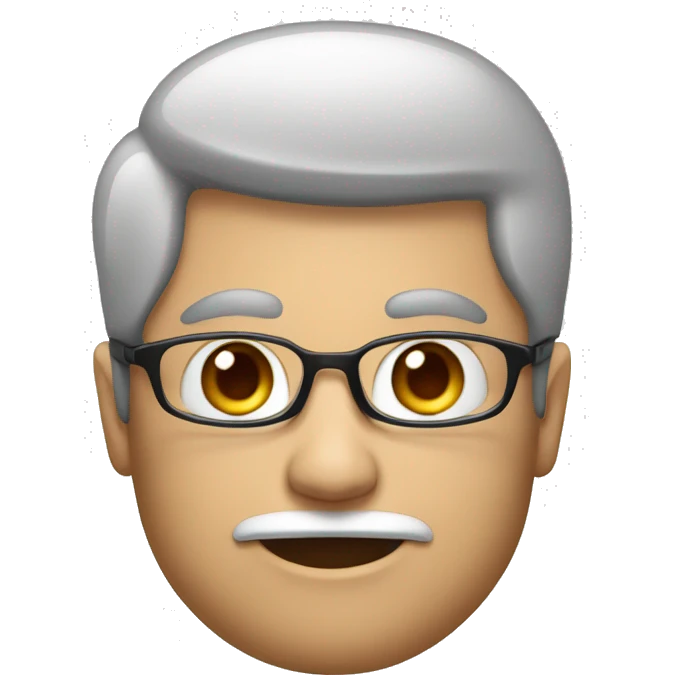 homem branco com topete preto, olhos castanhos segurando um iphone com a mão emoji