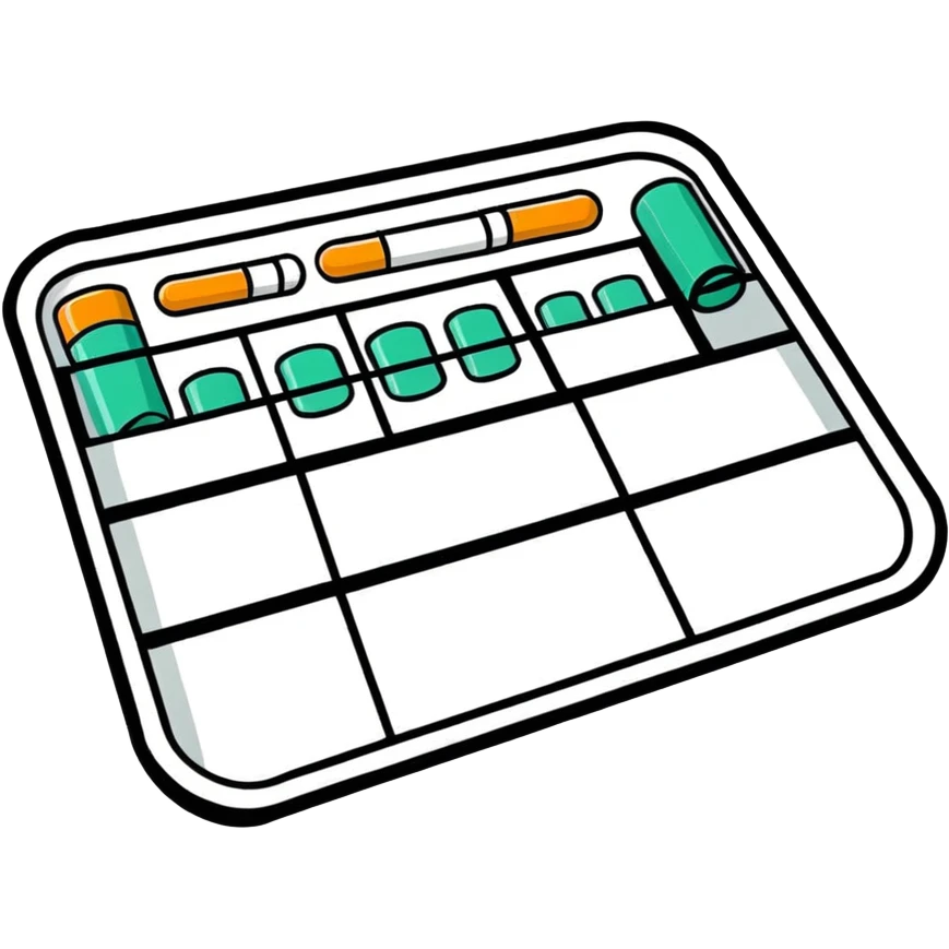 Pharmacy technician pill counting tray  emoji