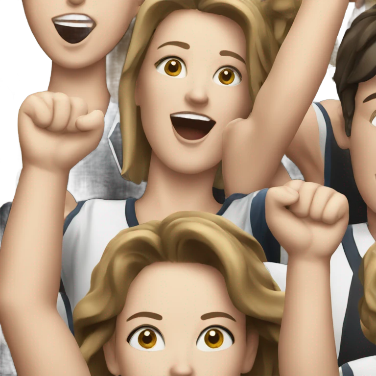 White female celebrating a victory  emoji