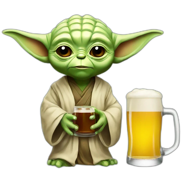 Yoda-drink-beer emoji