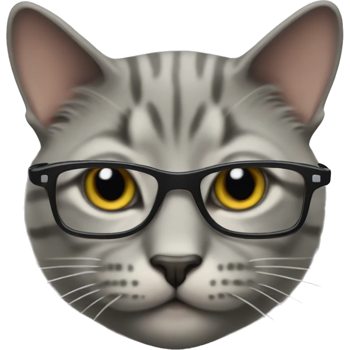 Mixed Business cat with smart glasses emoji