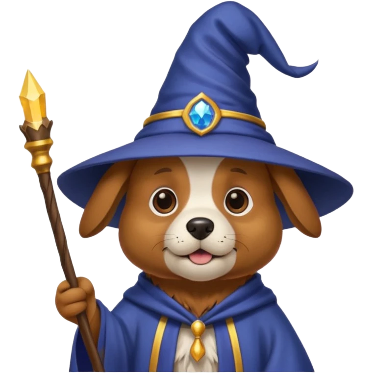 Dog wizard emoji