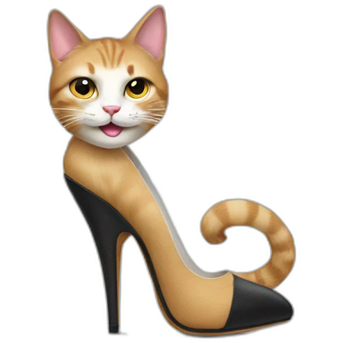 Cat wearing high heels emoji
