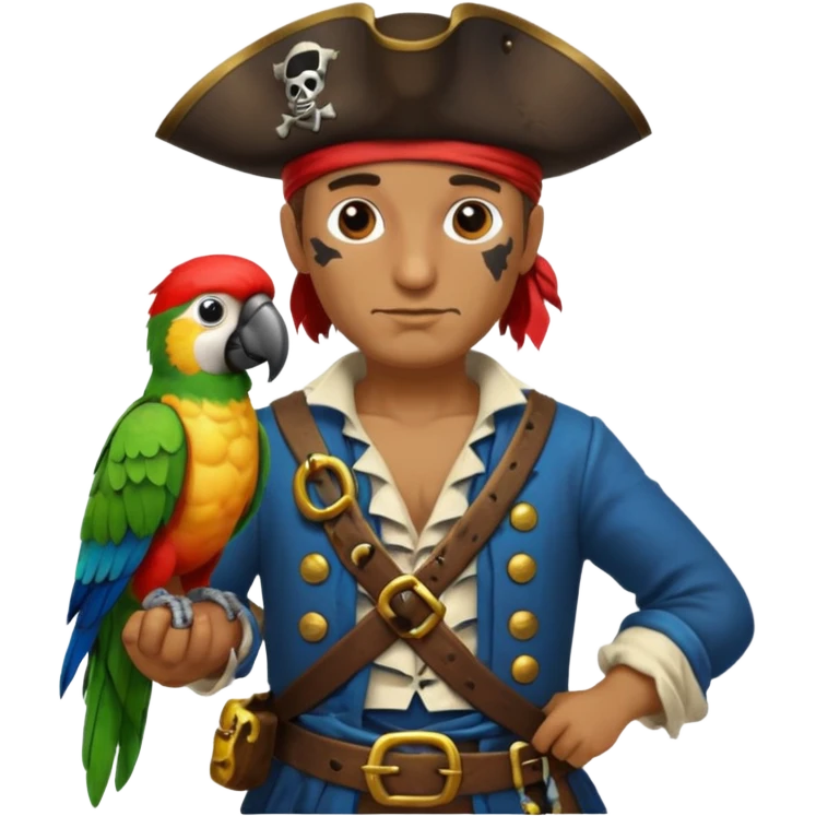 pirate and parrot emoji