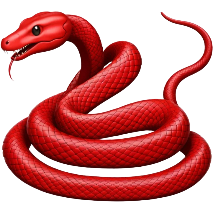 O sea que sólo sean las líneas que conforman a la serpiente que no tenga cuerpo que sea una serpiente roja emoji