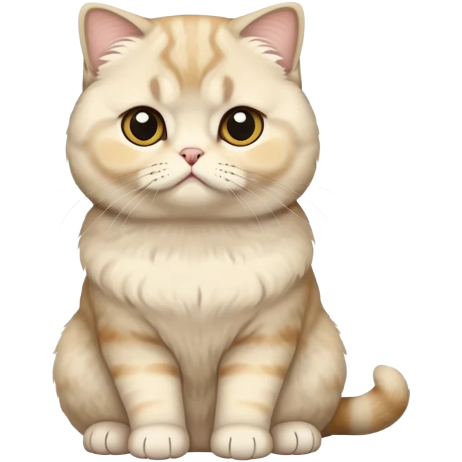 Scottish Fold cat full body sitting emoji