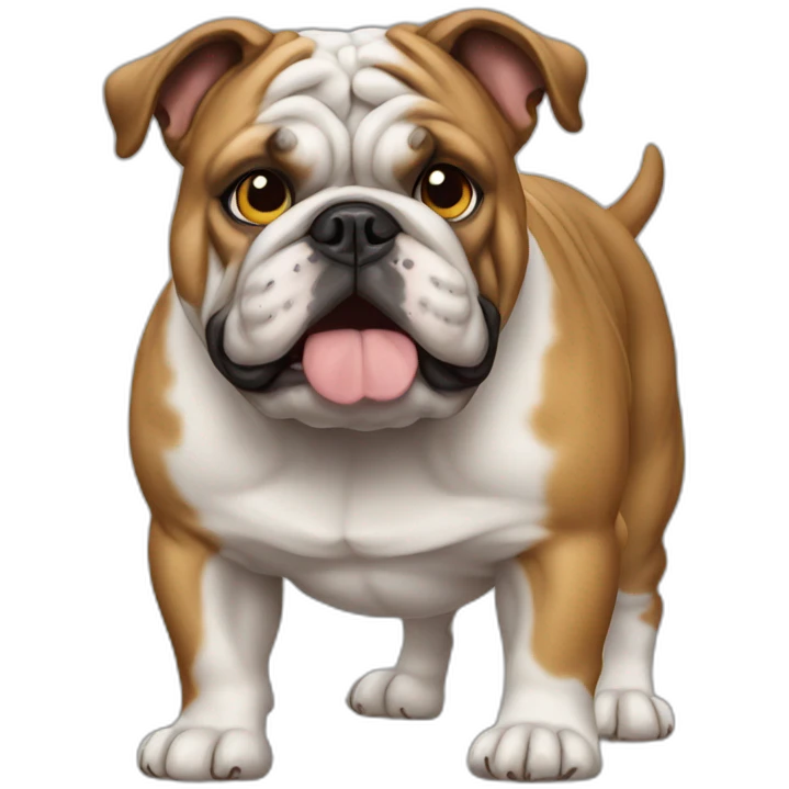 Dog Bulldog full-height emoji