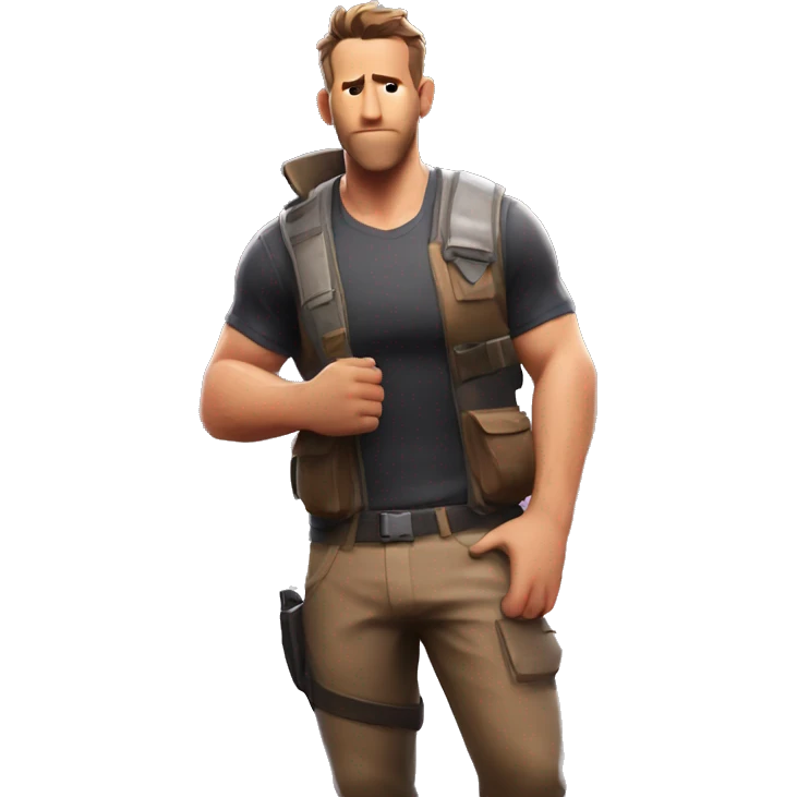 ryan reynolds sweat at fortnite emoji