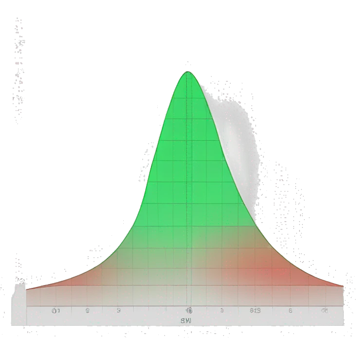Normal distribution graph emoji