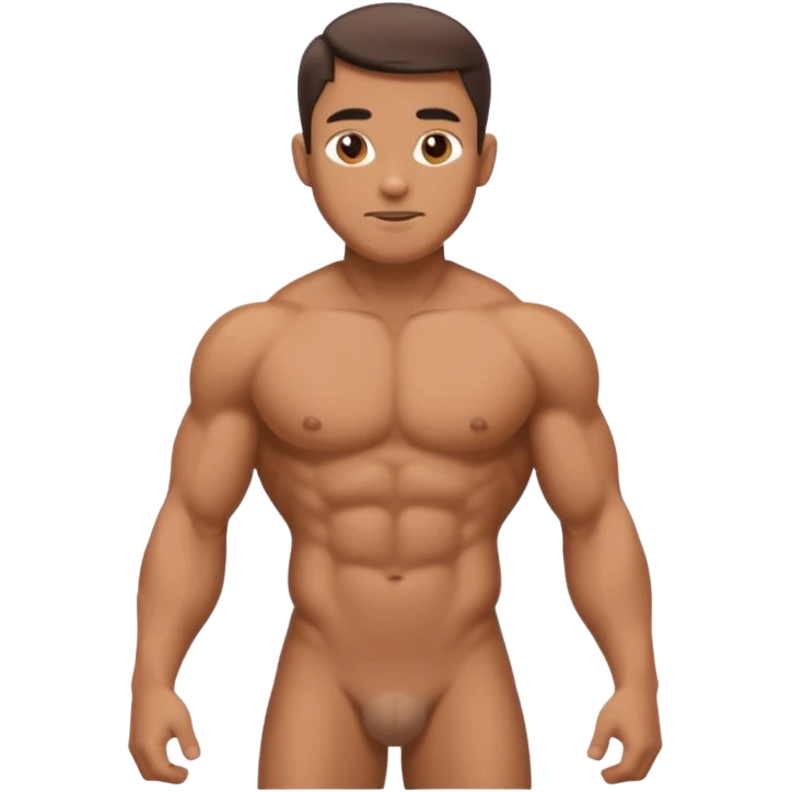 Whole man  with whole body naked emoji