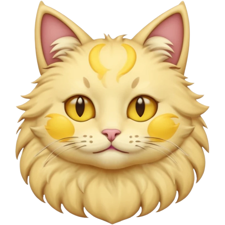 cat made of moon emojis simple  emoji