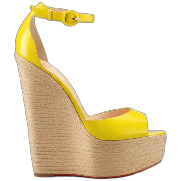 Sandal Platform wedges black louboutin emoji