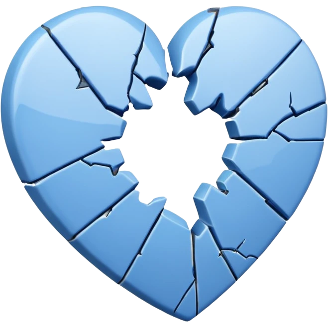 Blue broken heart  emoji