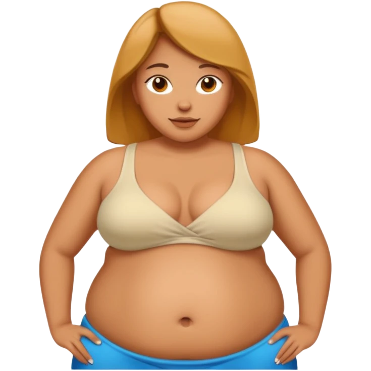 woman with belly fat emoji