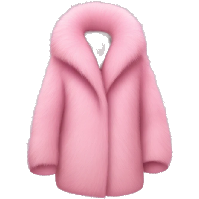 Pink fur coat emoji