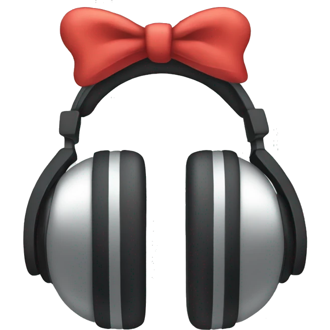 Headphone with a bow emoji