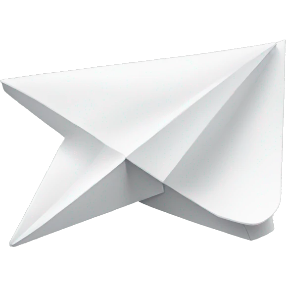 white paper airplane emoji