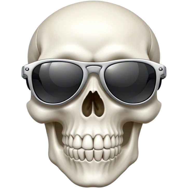 Skull with coolest sunglasses emoji