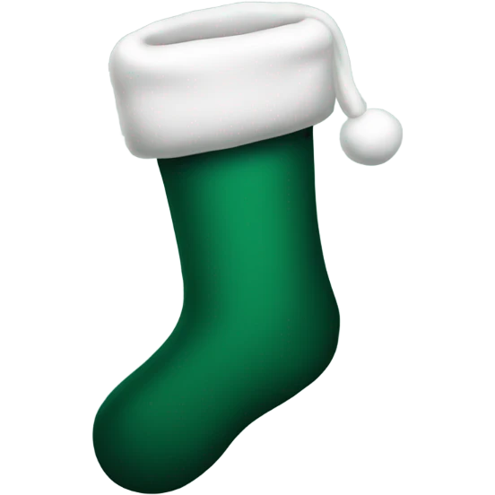 Dark green stocking emoji