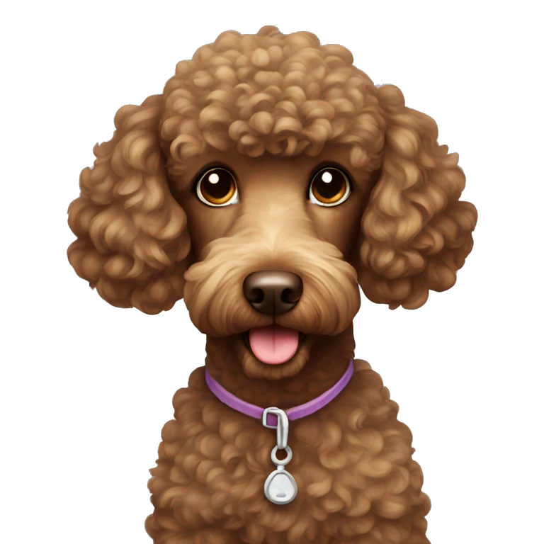 Brown poodle emoji