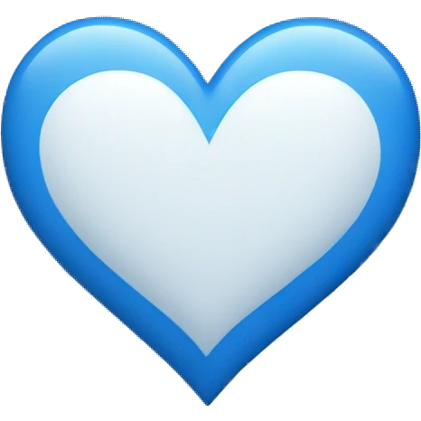 Blue and white heart emoji