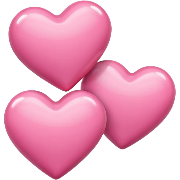 three pink hearts emoji