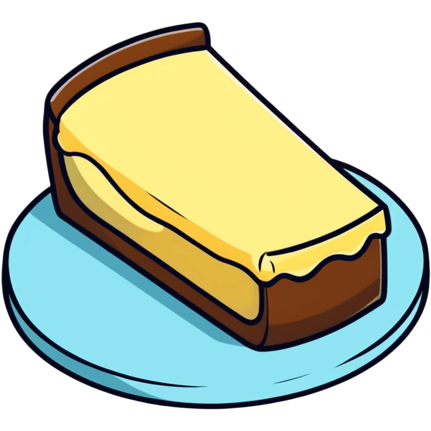 slice of New York style cheesecake emoji
