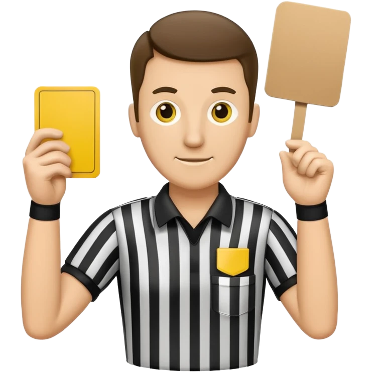 Yellow card Referee  emoji