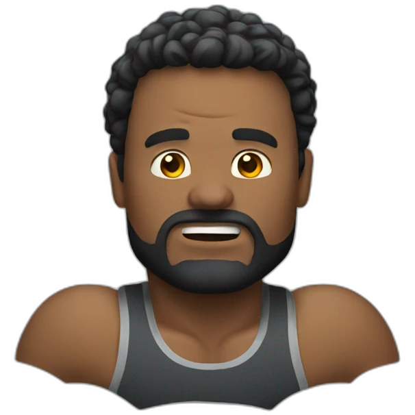 a man have big smash emoji