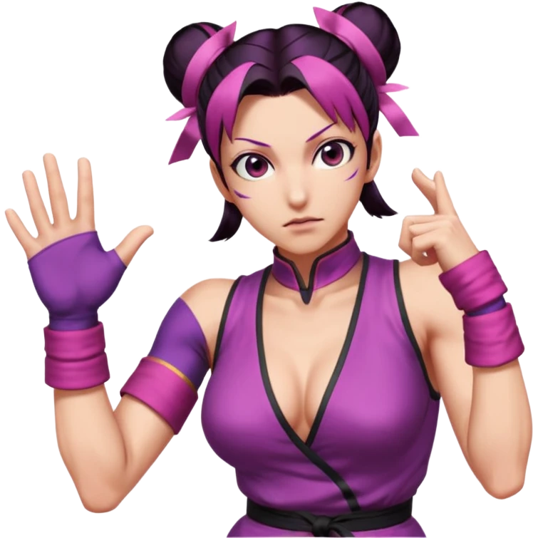 Juri from Street Fighter 6, taunting pose emoji