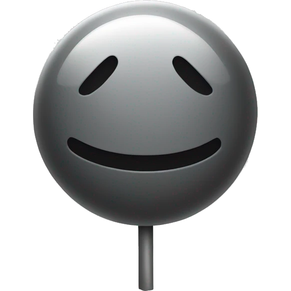a glossy spherical monochromatic lollipop emoji
