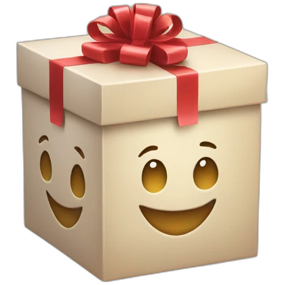 gift box with smile emoji