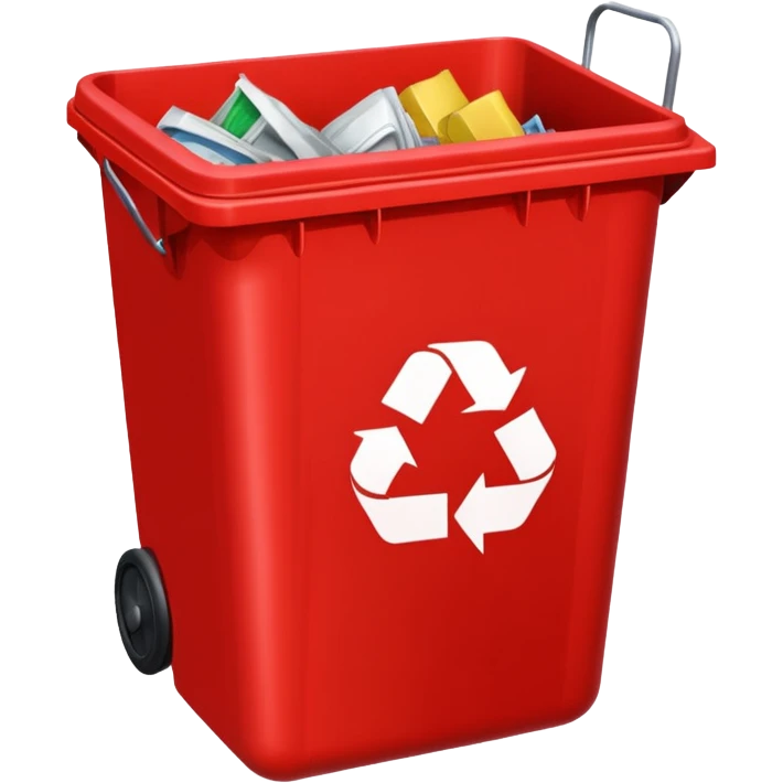 RED BIN WITH "SOLID WASTE" IN IT emoji