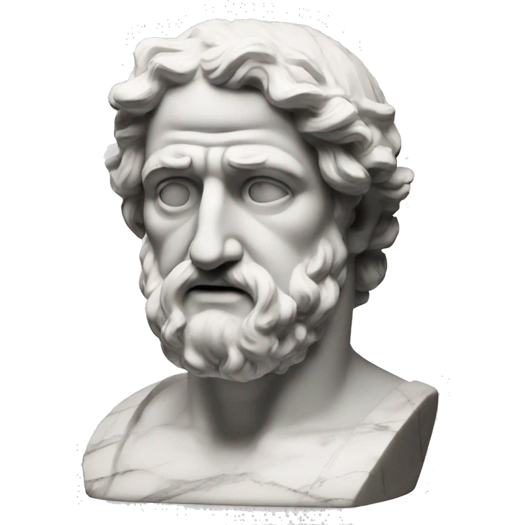 greek marble bust: extremely sad mood emoji