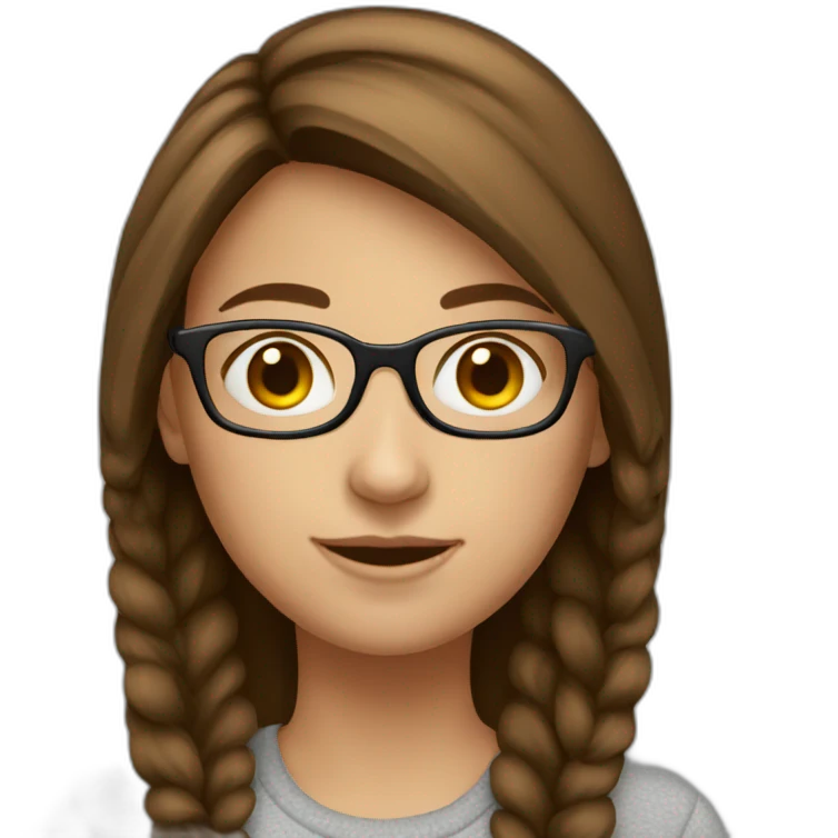 girl-with-brown-hair-and-very-round-glasses emoji
