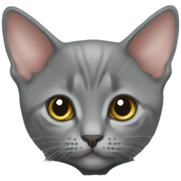 Korat kitten in bow tie emoji