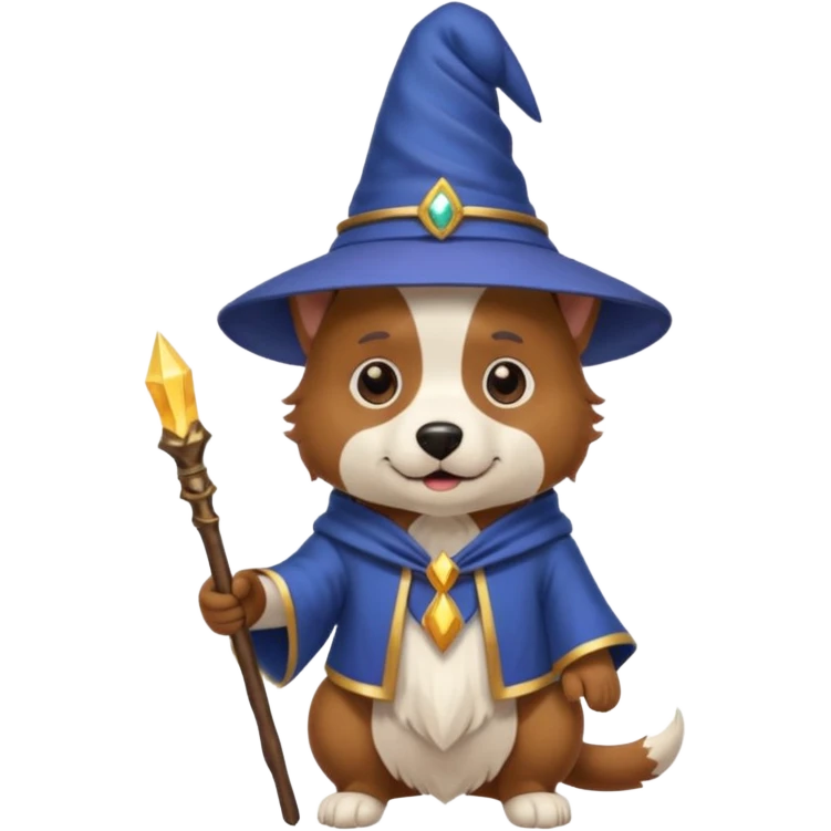 Dog wizard emoji
