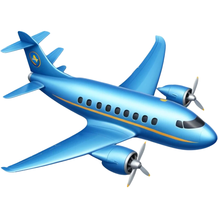 Two floors blue airplane emoji