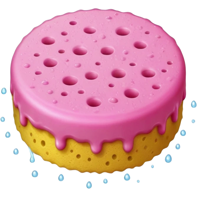 wet round pink sponge emoji