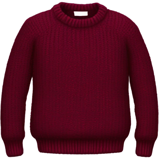 burgundy sweater  emoji