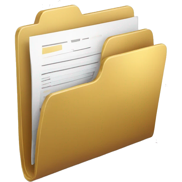 golden folder with documents emoji