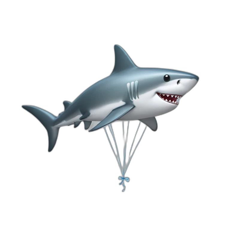 silver-shark-balloon emoji