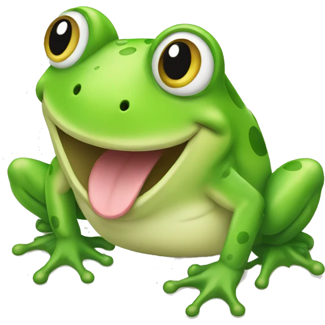 Happy frog  emoji