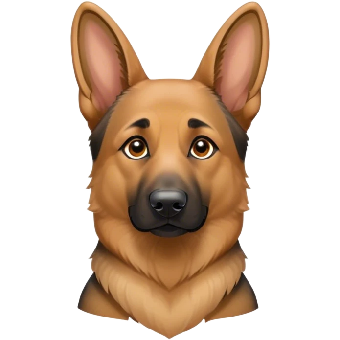 real german shepherd with his ears down emoji