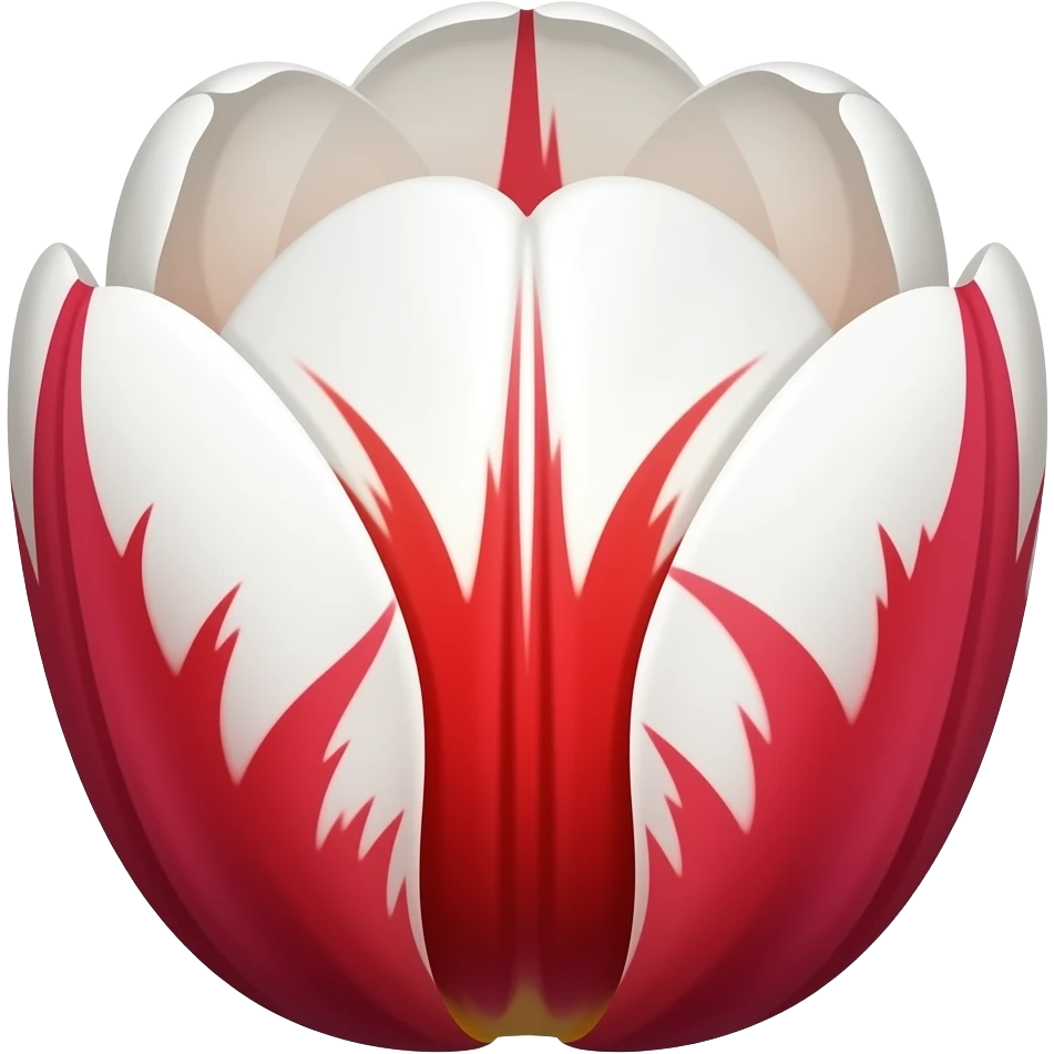 semper augustus tulip (white with red lines) emoji