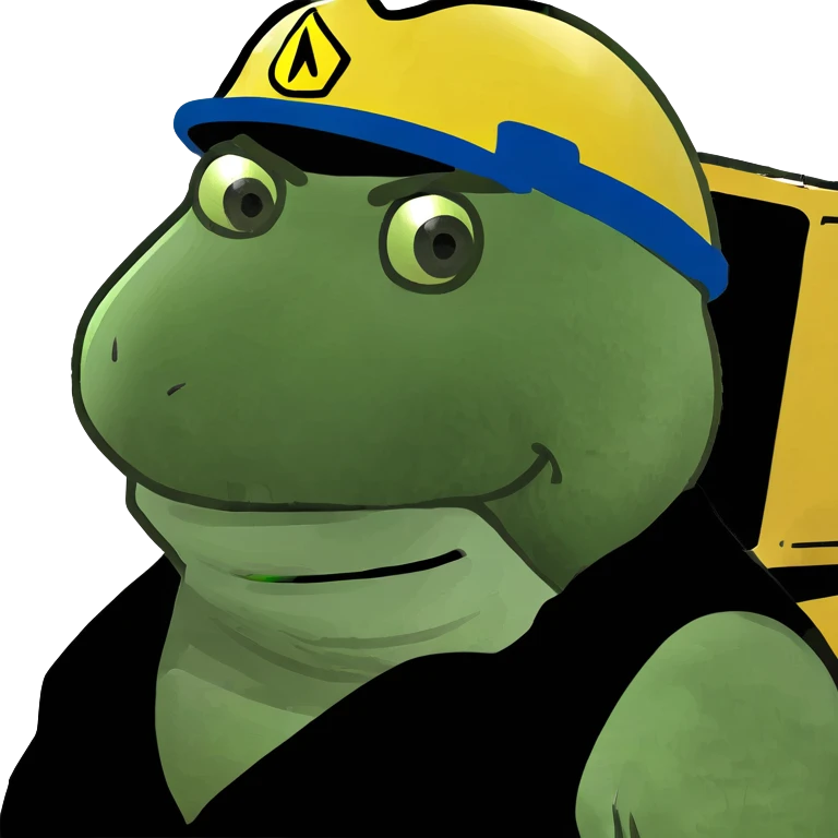 Dump truck with guy winking outside window emoji