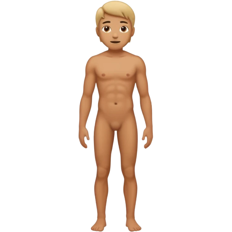 Naked man full body emoji
